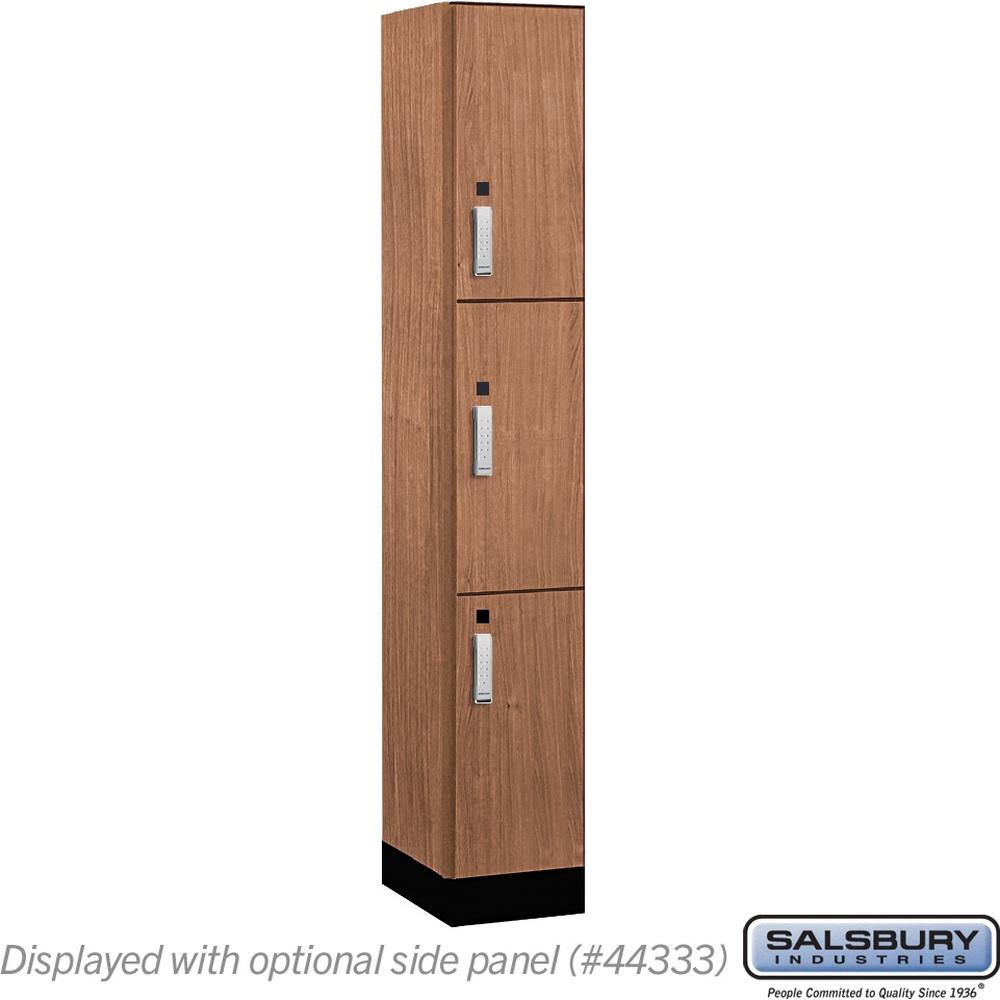 12" Wide Premier Wood Locker - Triple Tier-1 Wide - 6 Feet High - 18" Deep by Salsbury
