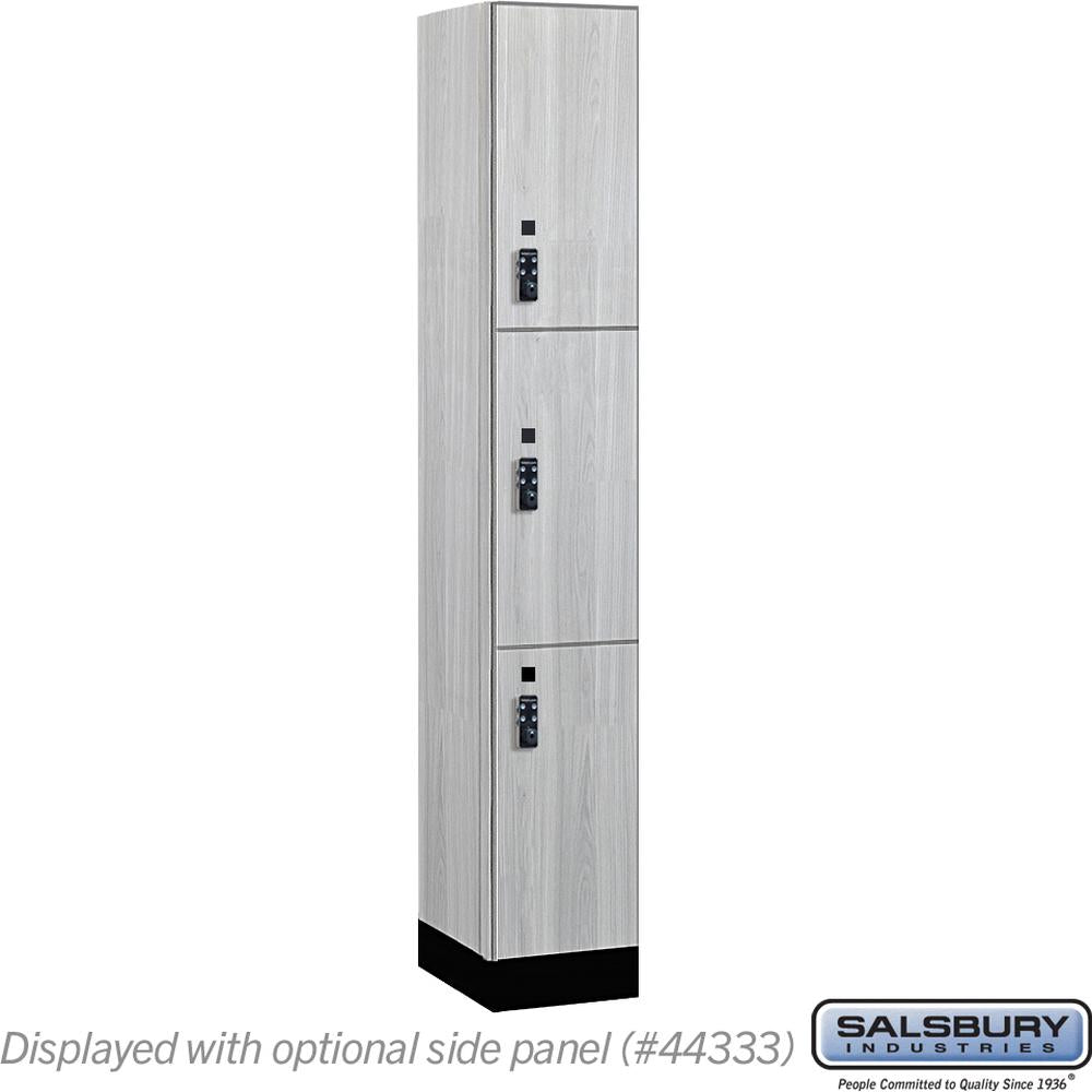 12" Wide Premier Wood Locker - Triple Tier-1 Wide - 6 Feet High - 18" Deep by Salsbury