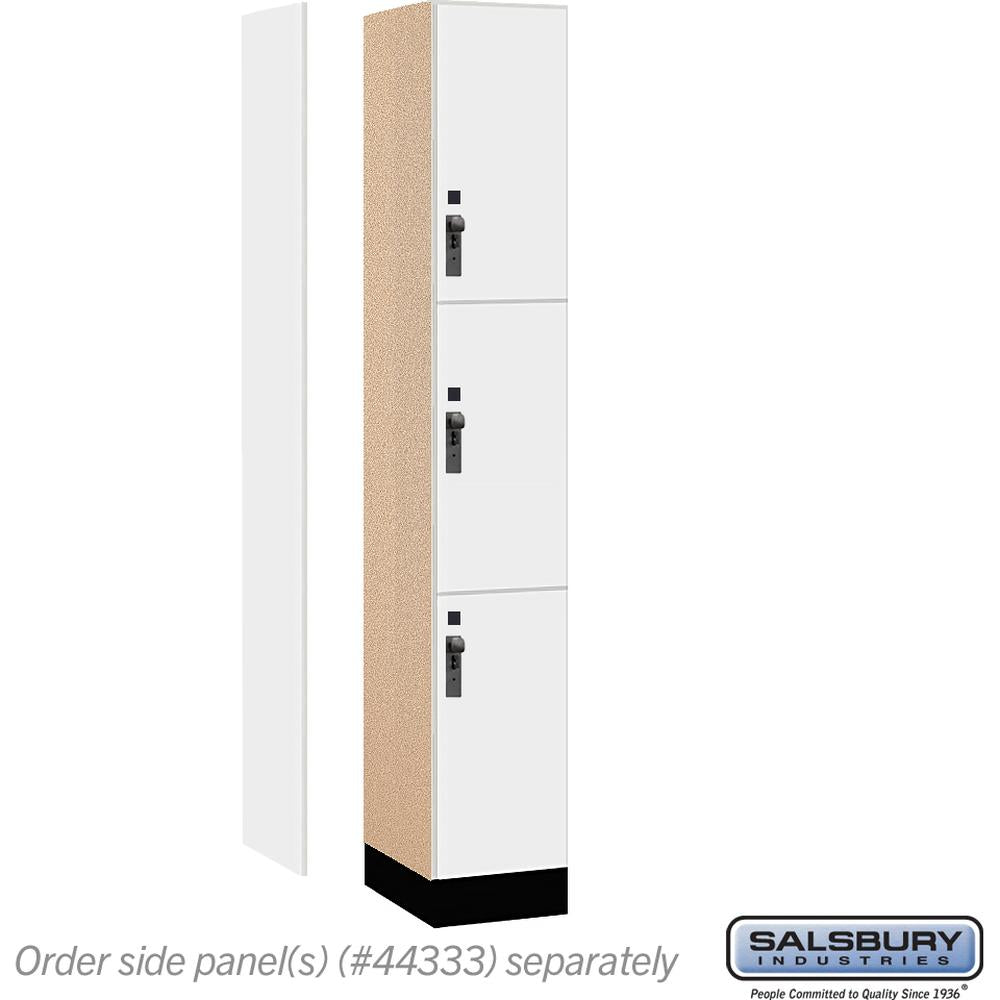12" Wide Premier Wood Locker - Triple Tier-1 Wide - 6 Feet High - 18" Deep by Salsbury