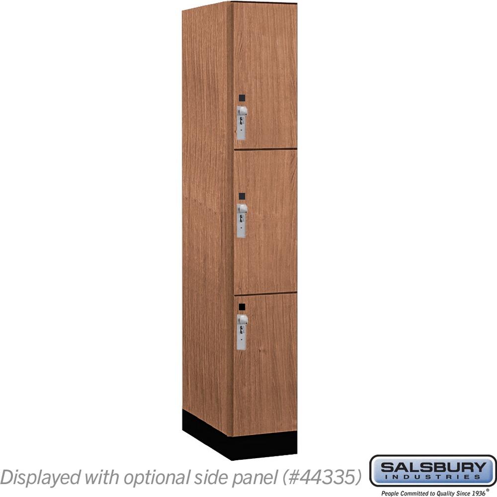 12" Wide Premier Wood Locker - Triple Tier-1 Wide - 6 Feet High - 21" Deep by Salsbury