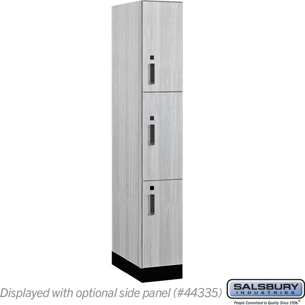 12" Wide Premier Wood Locker - Triple Tier-1 Wide - 6 Feet High - 21" Deep by Salsbury