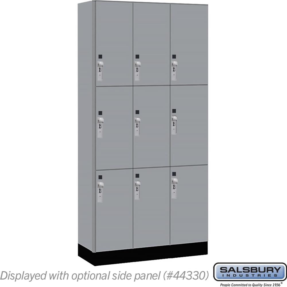 12" Wide Premier Wood Locker - Triple Tier-3 Wide - 6 Feet High - 15" Deep by Salsbury