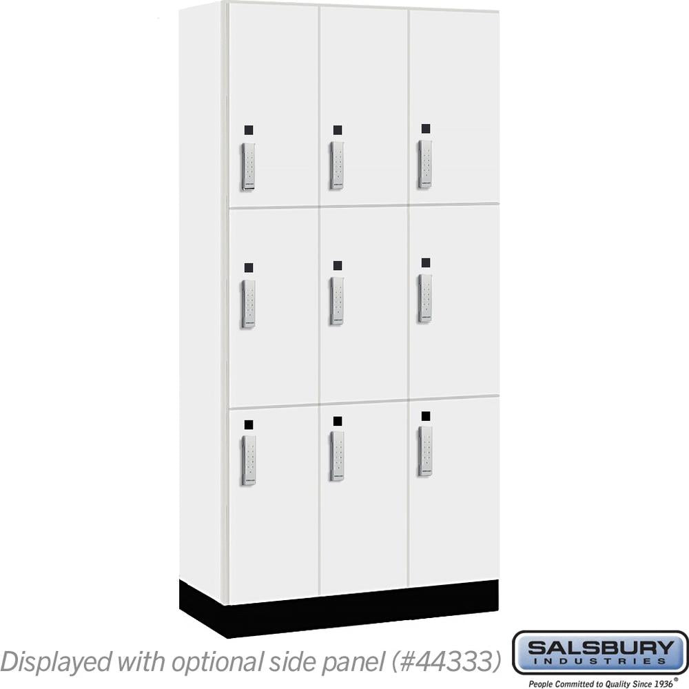 12" Wide Premier Wood Locker - Triple Tier-3 Wide - 6 Feet High - 18" Deep by Salsbury