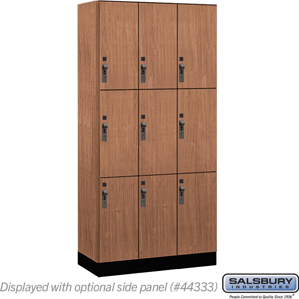 12" Wide Premier Wood Locker - Triple Tier-3 Wide - 6 Feet High - 18" Deep by Salsbury