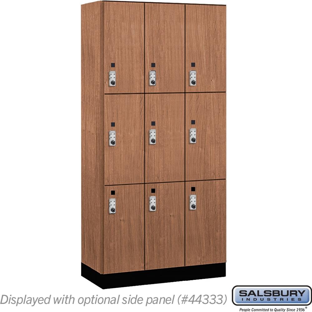 12" Wide Premier Wood Locker - Triple Tier-3 Wide - 6 Feet High - 18" Deep by Salsbury