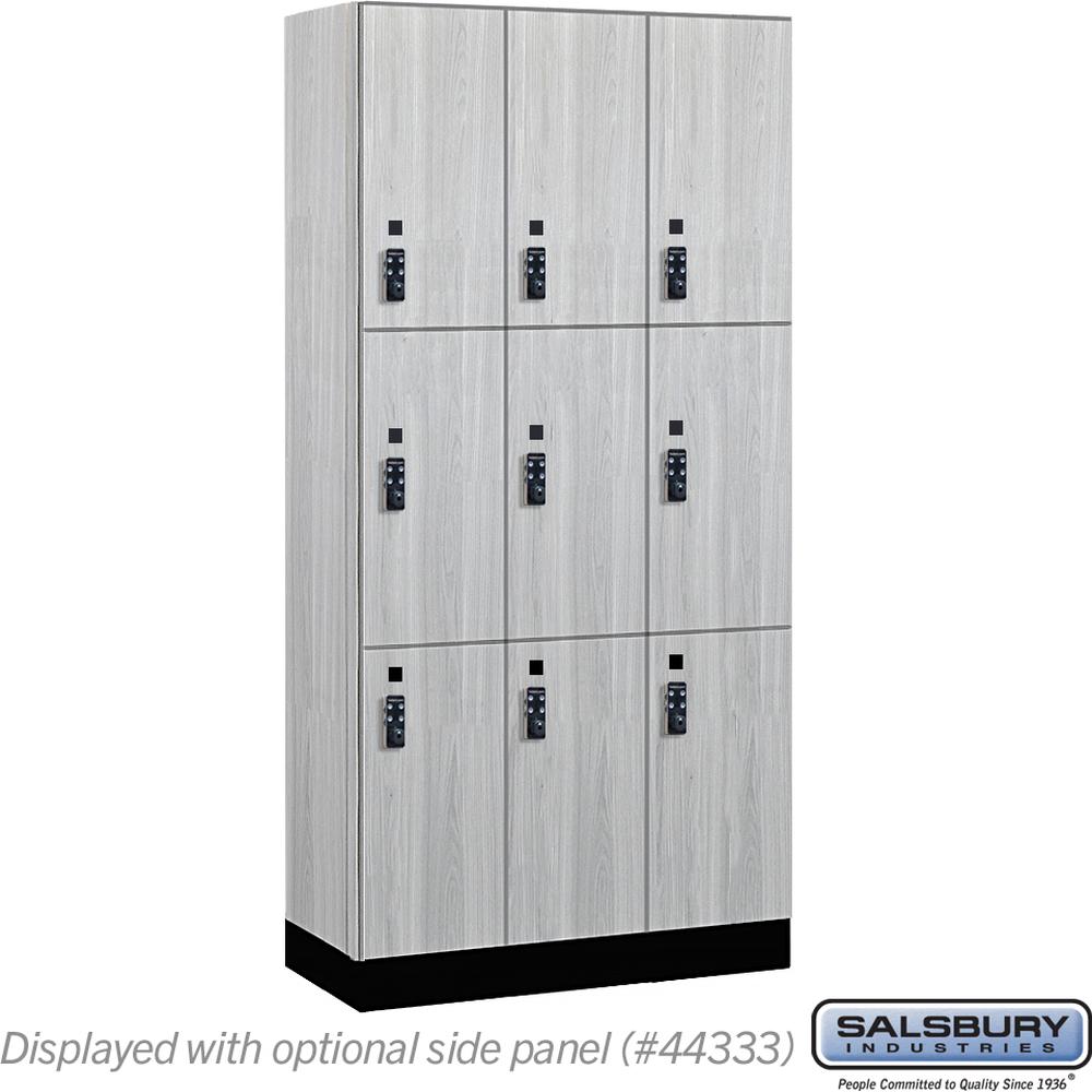 12" Wide Premier Wood Locker - Triple Tier-3 Wide - 6 Feet High - 18" Deep by Salsbury