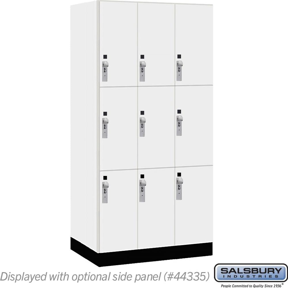 12" Wide Premier Wood Locker - Triple Tier-3 Wide - 6 Feet High - 21" Deep by Salsbury