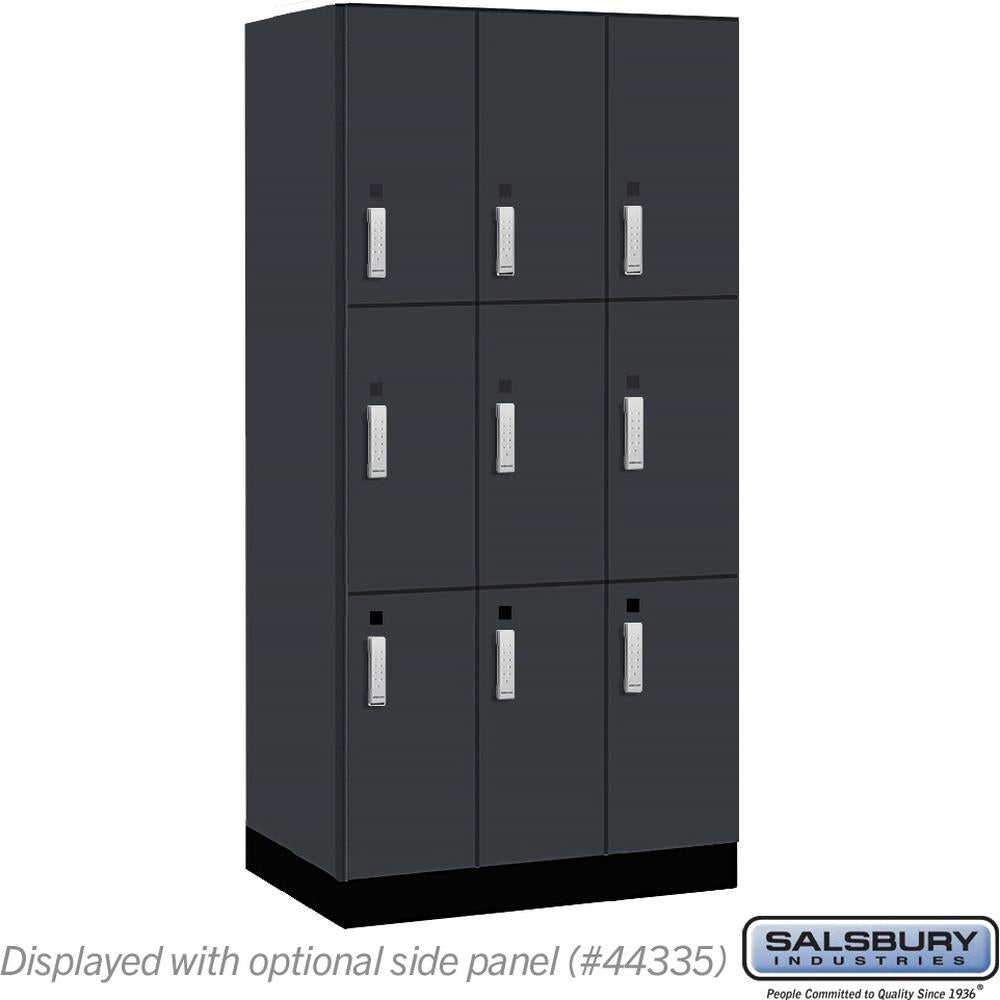 12" Wide Premier Wood Locker - Triple Tier-3 Wide - 6 Feet High - 21" Deep by Salsbury
