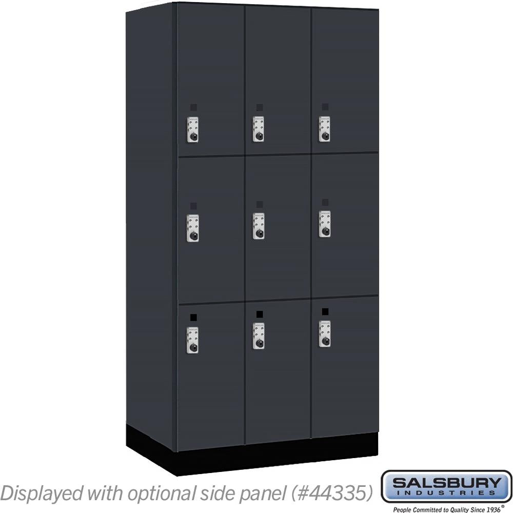 12" Wide Premier Wood Locker - Triple Tier-3 Wide - 6 Feet High - 21" Deep by Salsbury