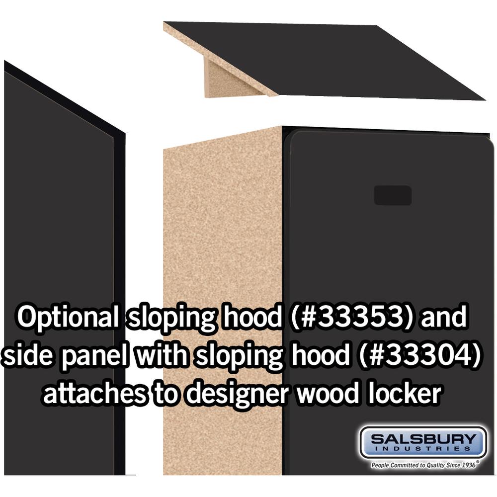 12" Wide Single Tier Designer Wood Locker - 1 Wide - 5 Feet High - 18" Deep by Salsbury
