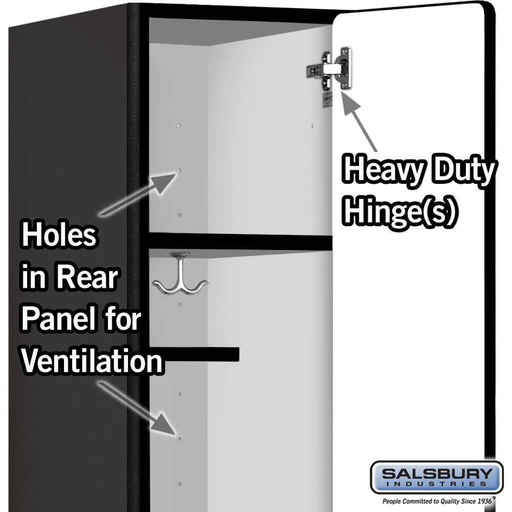 12" Wide Single Tier Designer Wood Locker - 1 Wide - 6 Feet High - 18" Deep by Salsbury