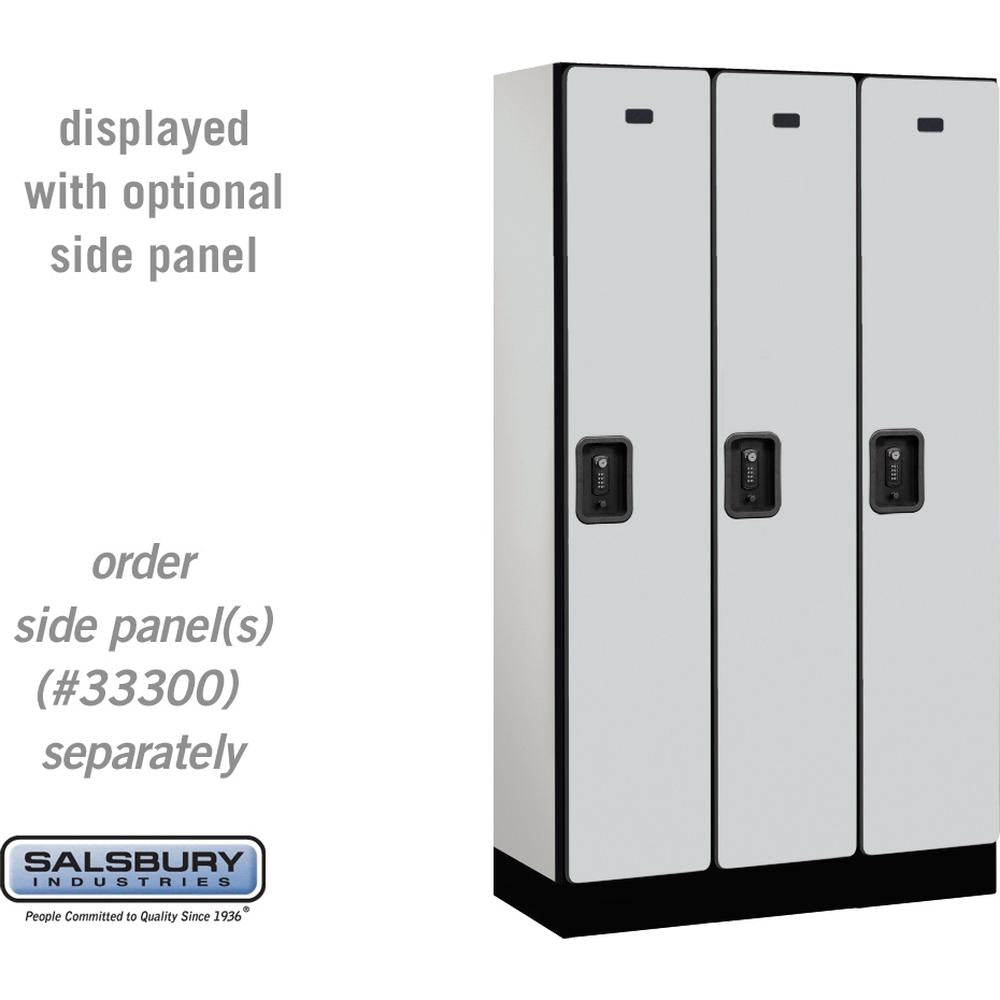 12" Wide Single Tier Designer Wood Locker - 3 Wide - 5 Feet High - 15" Deep by Salsbury