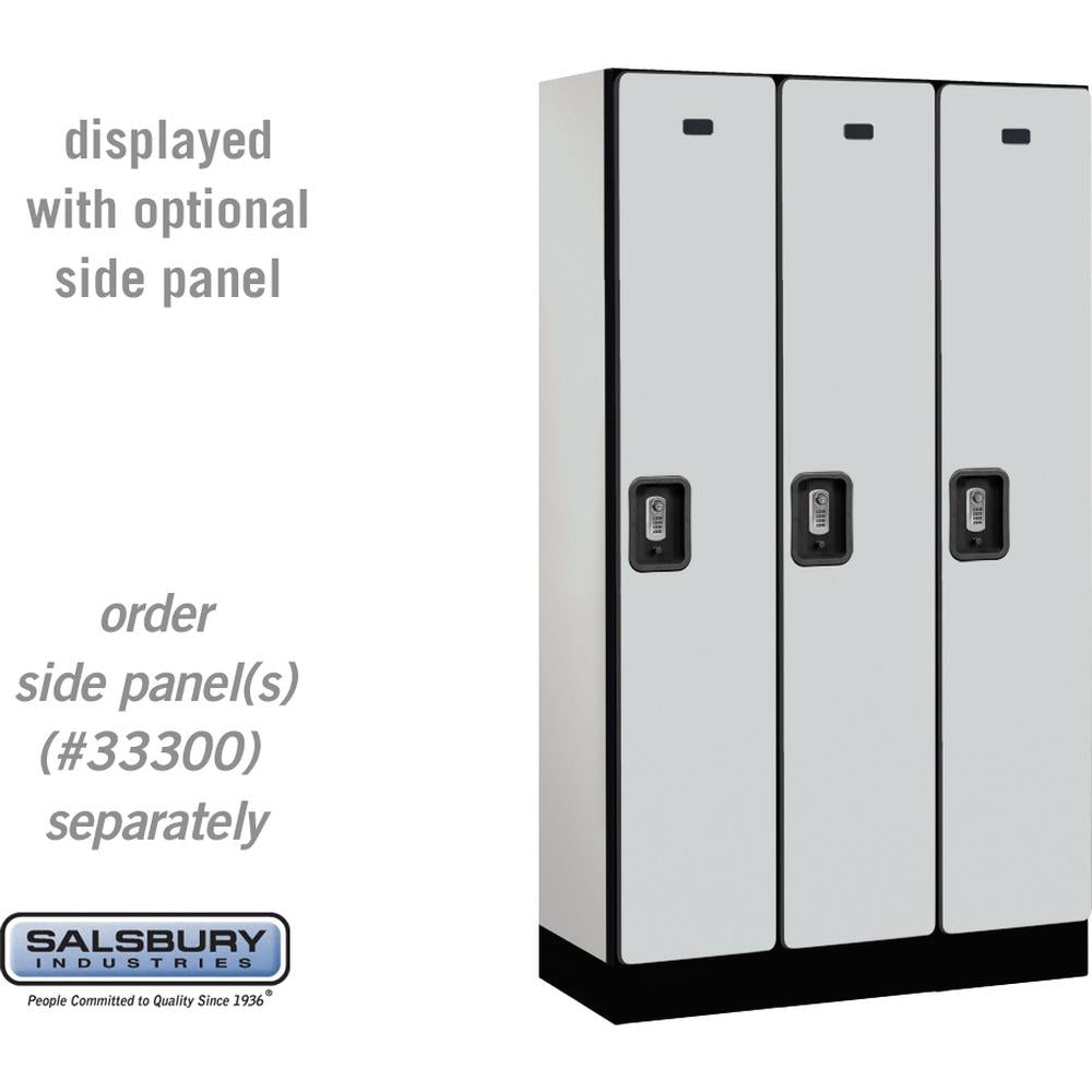 12" Wide Single Tier Designer Wood Locker - 3 Wide - 5 Feet High - 15" Deep by Salsbury
