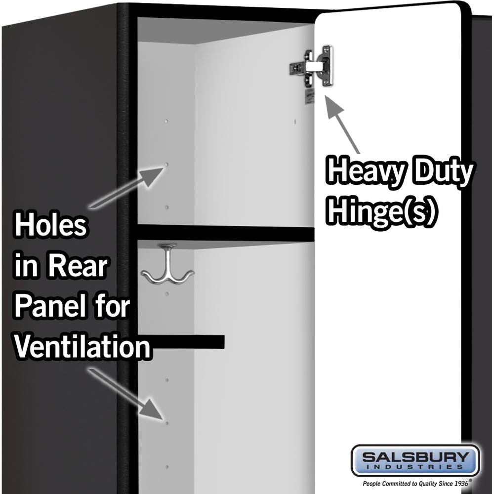 12" Wide Single Tier Designer Wood Locker - 3 Wide - 5 Feet High - 15" Deep by Salsbury