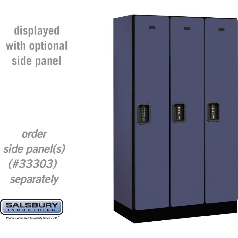 12" Wide Single Tier Designer Wood Locker - 3 Wide - 5 Feet High - 18" Deep by Salsbury