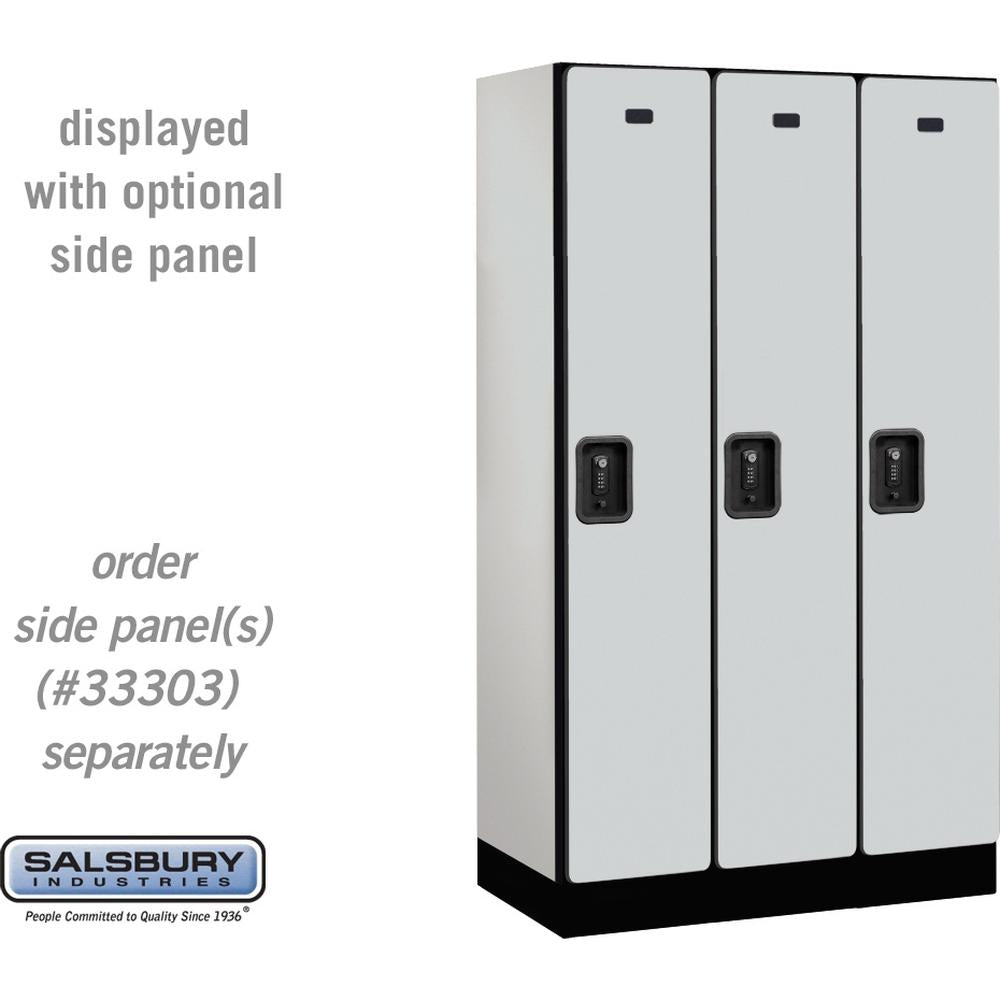 12" Wide Single Tier Designer Wood Locker - 3 Wide - 5 Feet High - 18" Deep by Salsbury