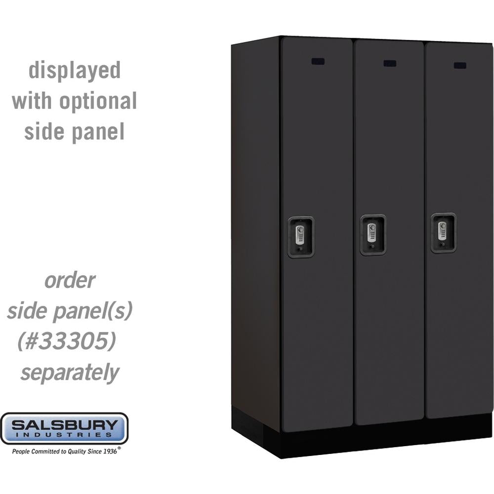 12" Wide Single Tier Designer Wood Locker - 3 Wide - 5 Feet High - 21" Deep by Salsbury