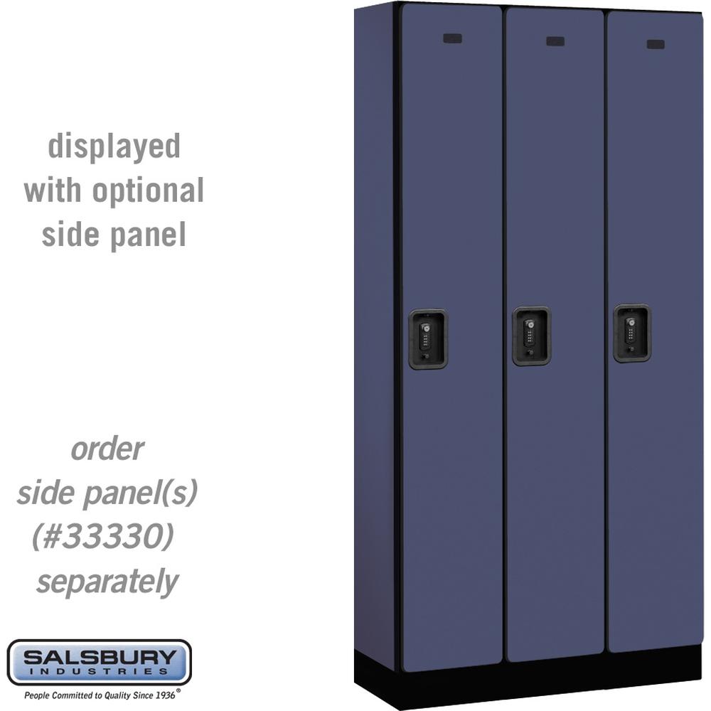 12" Wide Single Tier Designer Wood Locker - 3 Wide - 6 Feet High - 15" Deep by Salsbury