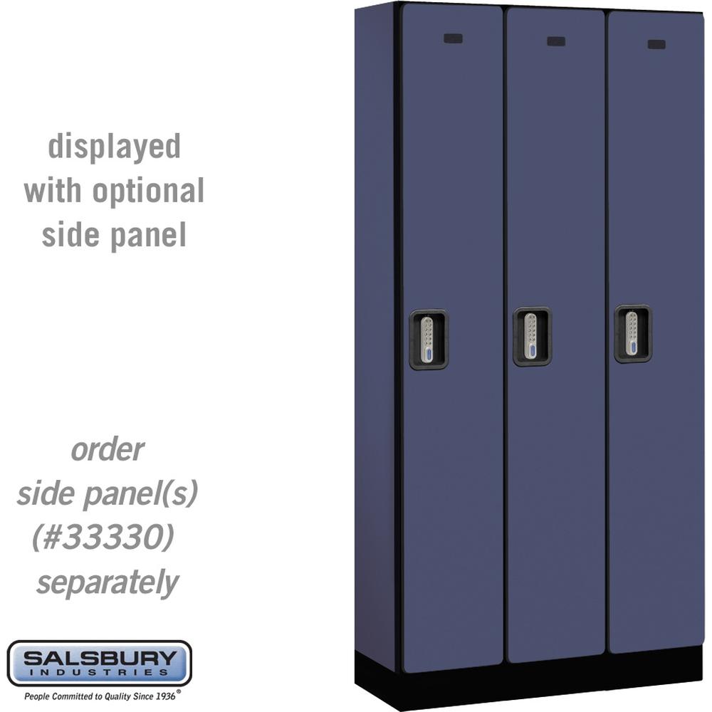 12" Wide Single Tier Designer Wood Locker - 3 Wide - 6 Feet High - 15" Deep by Salsbury