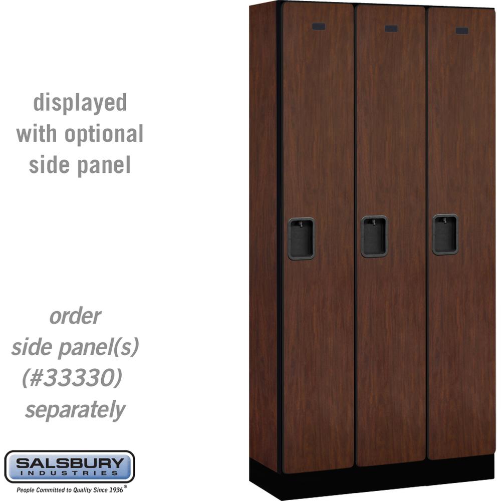 12" Wide Single Tier Designer Wood Locker - 3 Wide - 6 Feet High - 15" Deep by Salsbury