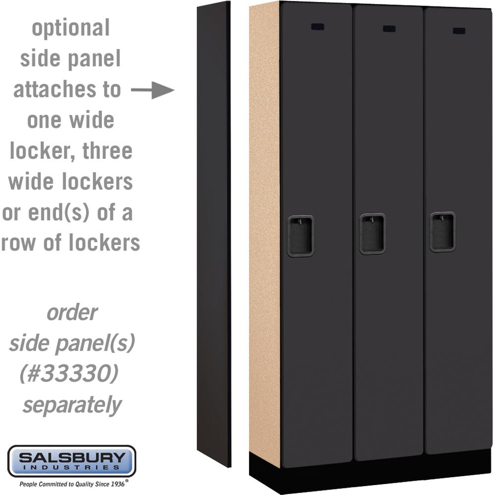 12" Wide Single Tier Designer Wood Locker - 3 Wide - 6 Feet High - 15" Deep by Salsbury