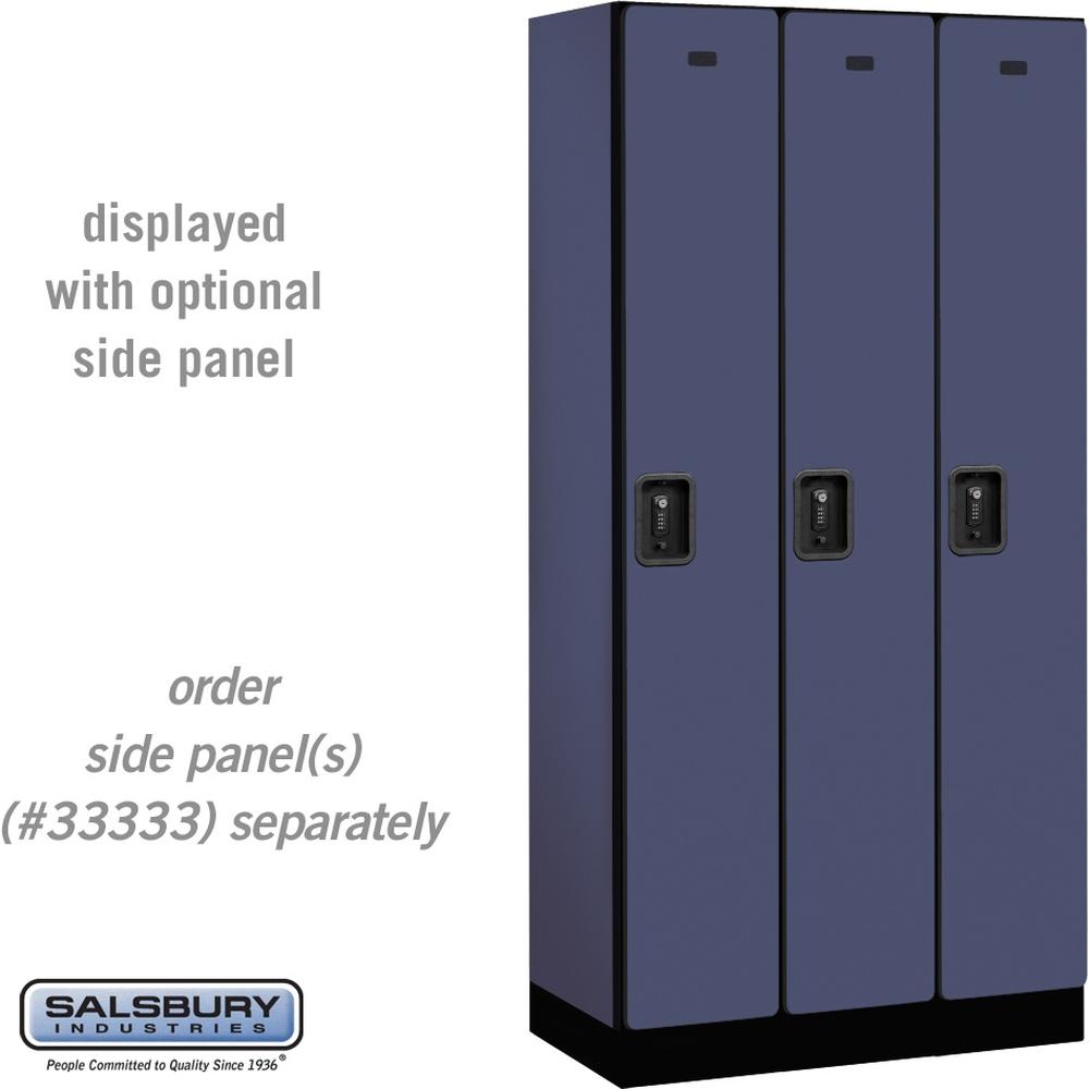 12" Wide Single Tier Designer Wood Locker - 3 Wide - 6 Feet High - 18" Deep by Salsbury