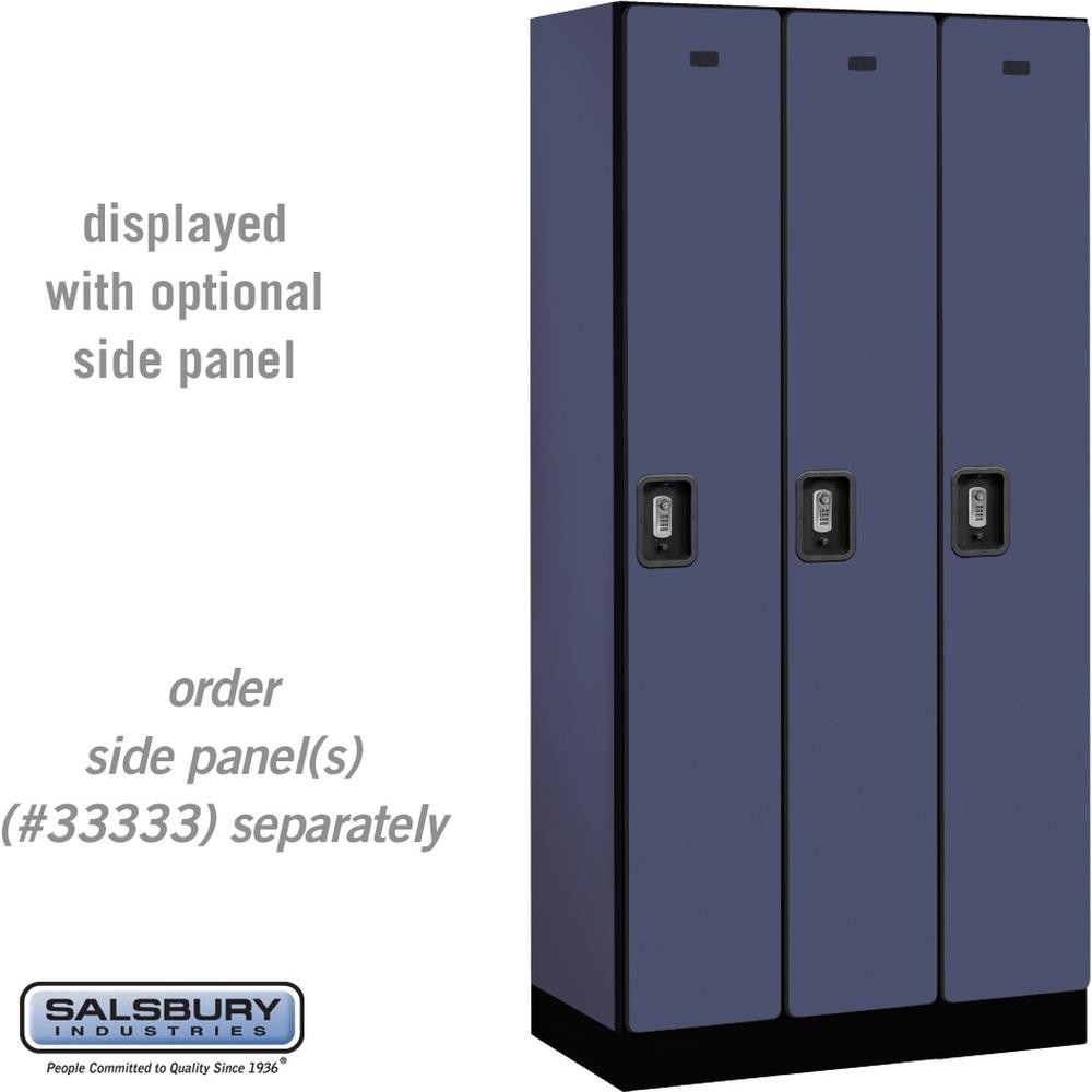 12" Wide Single Tier Designer Wood Locker - 3 Wide - 6 Feet High - 18" Deep by Salsbury