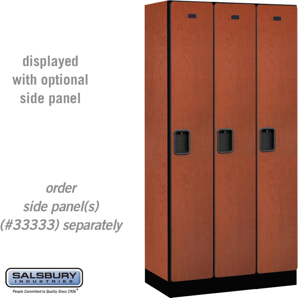 12" Wide Single Tier Designer Wood Locker - 3 Wide - 6 Feet High - 18" Deep by Salsbury