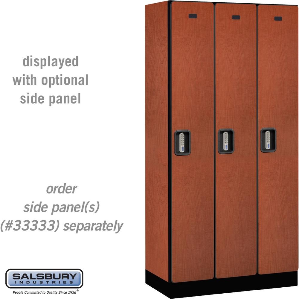 12" Wide Single Tier Designer Wood Locker - 3 Wide - 6 Feet High - 18" Deep by Salsbury