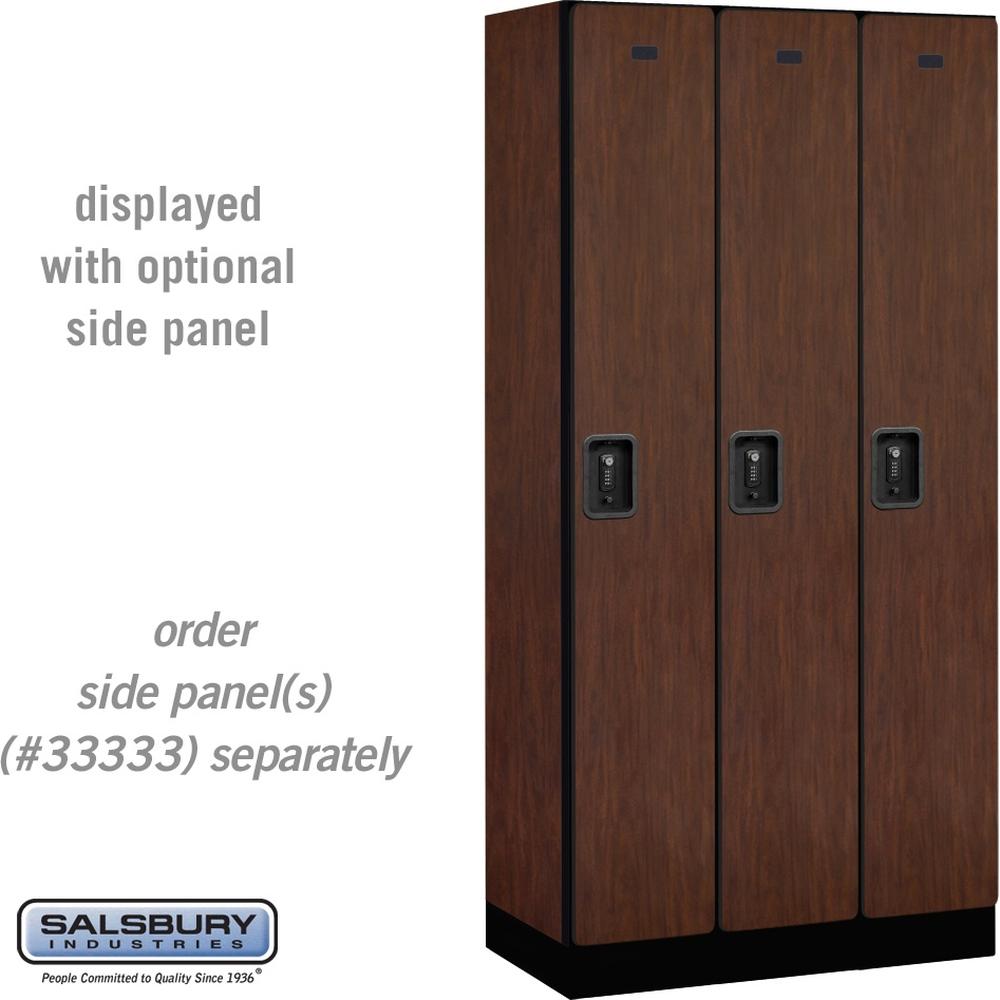 12" Wide Single Tier Designer Wood Locker - 3 Wide - 6 Feet High - 18" Deep by Salsbury
