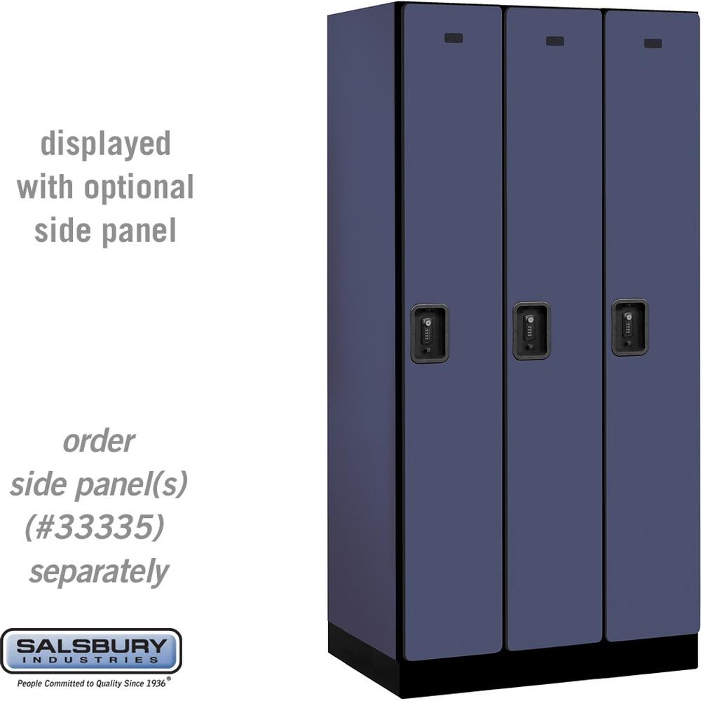12" Wide Single Tier Designer Wood Locker - 3 Wide - 6 Feet High - 21" Deep by Salsbury