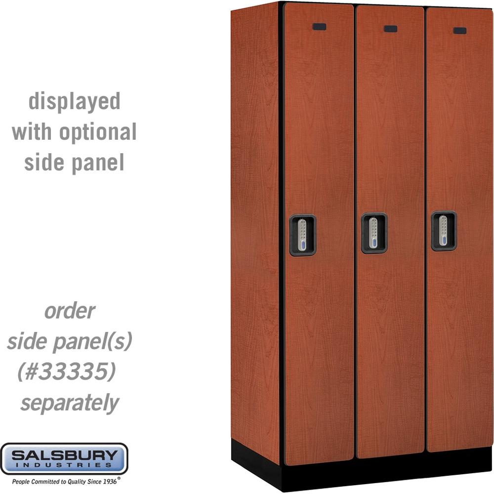 12" Wide Single Tier Designer Wood Locker - 3 Wide - 6 Feet High - 21" Deep by Salsbury