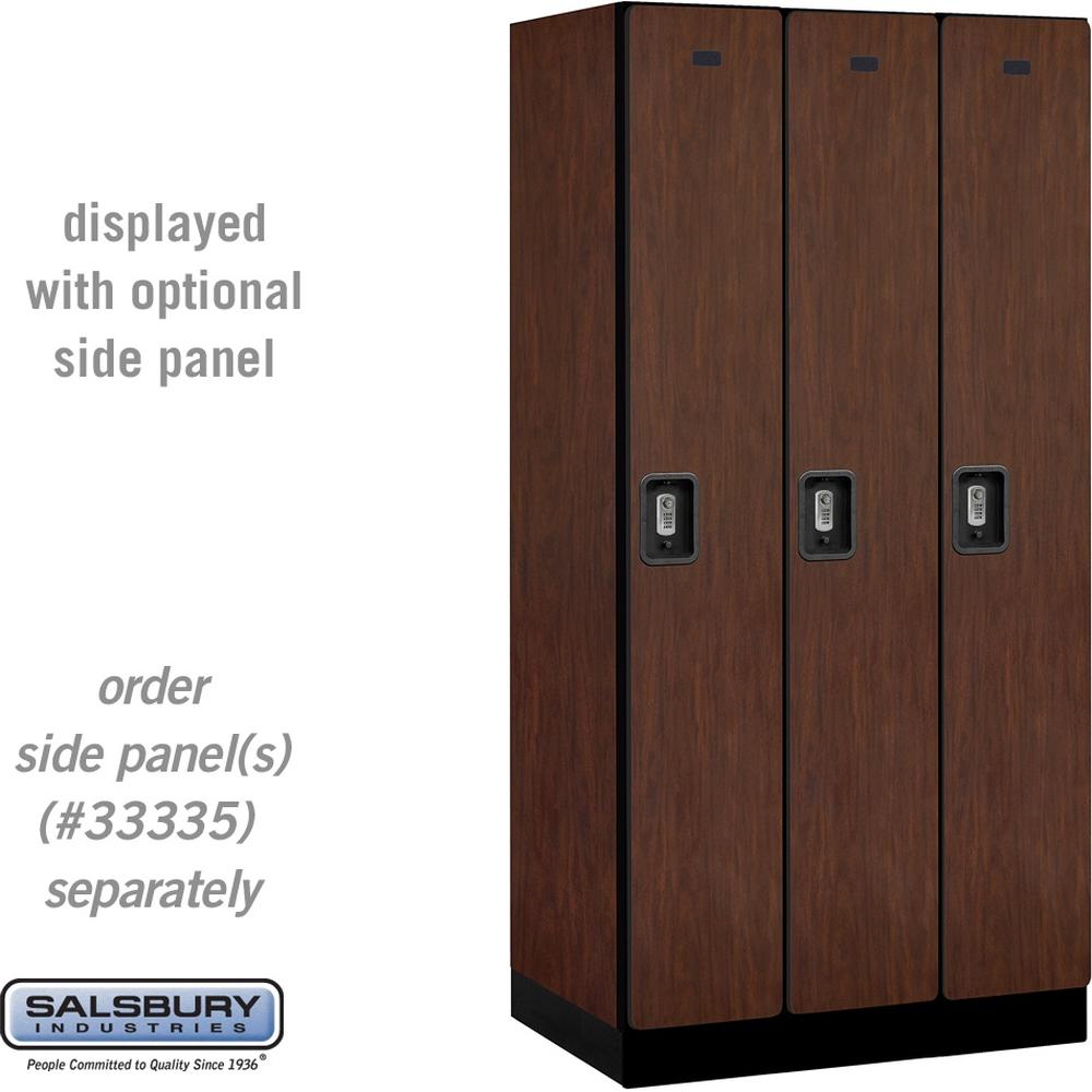 12" Wide Single Tier Designer Wood Locker - 3 Wide - 6 Feet High - 21" Deep by Salsbury