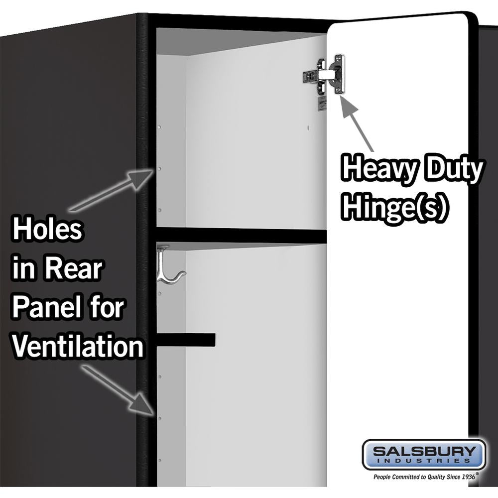 12" Wide Single Tier Designer Wood Locker - 3 Wide - 6 Feet High - 21" Deep by Salsbury