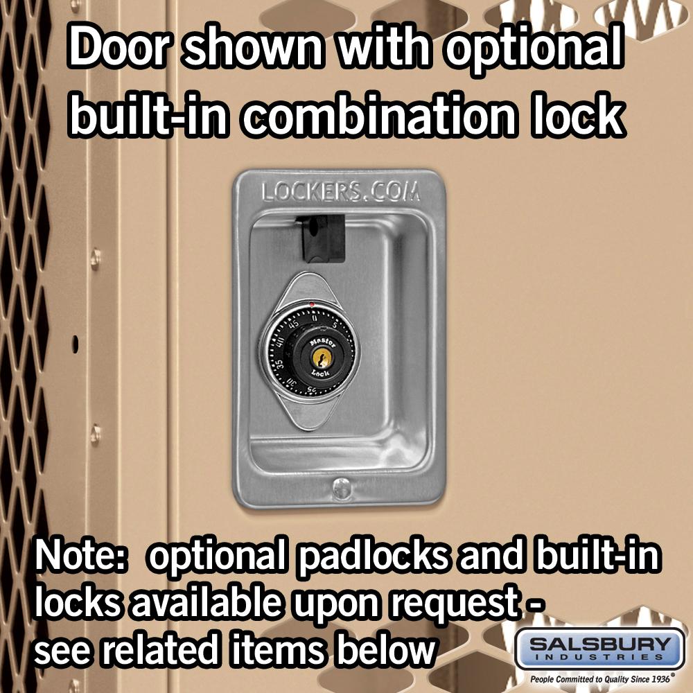 12" Wide Single Tier Vented Metal Locker - 1 Wide - 5 Feet High - 12" Deep by Salsbury