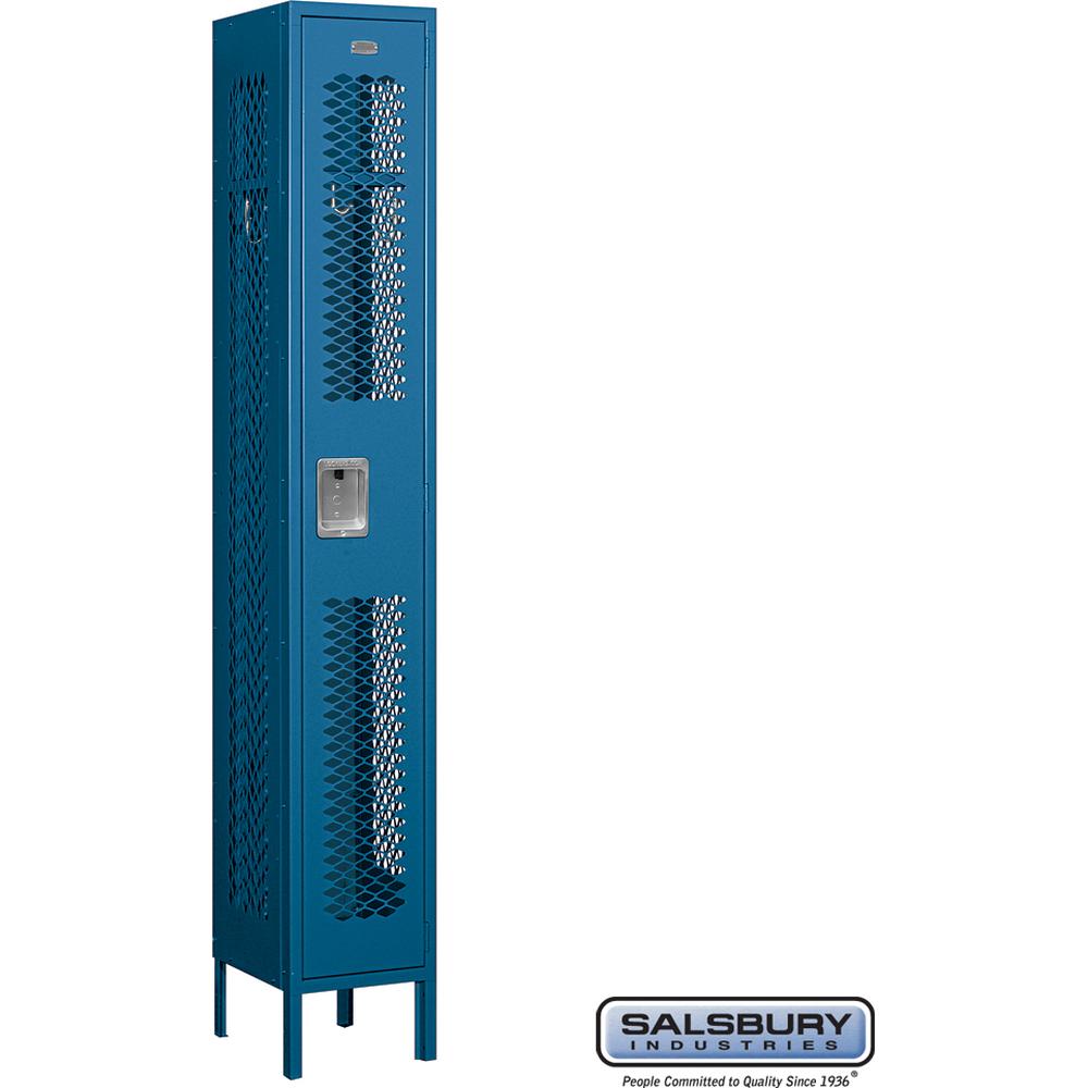 12" Wide Single Tier Vented Metal Locker - 1 Wide - 6 Feet High - 12" Deep by Salsbury