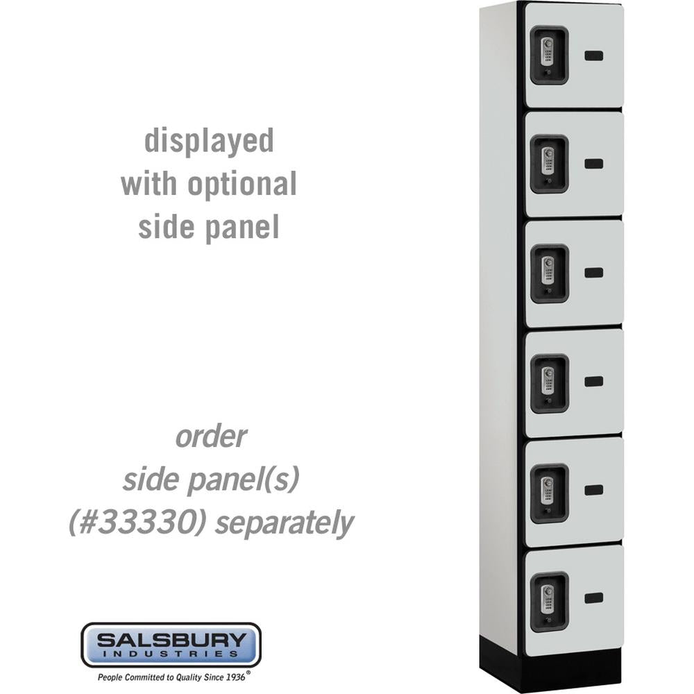 12" Wide Six Tier Box Style Designer Wood Locker - 1 Wide - 6 Feet High - 15" Deep by Salsbury