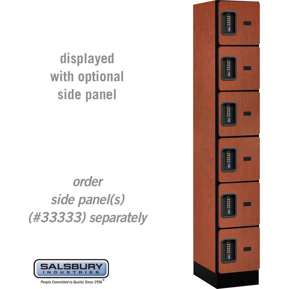 12" Wide Six Tier Box Style Designer Wood Locker - 1 Wide - 6 Feet High - 18" Deep by Salsbury