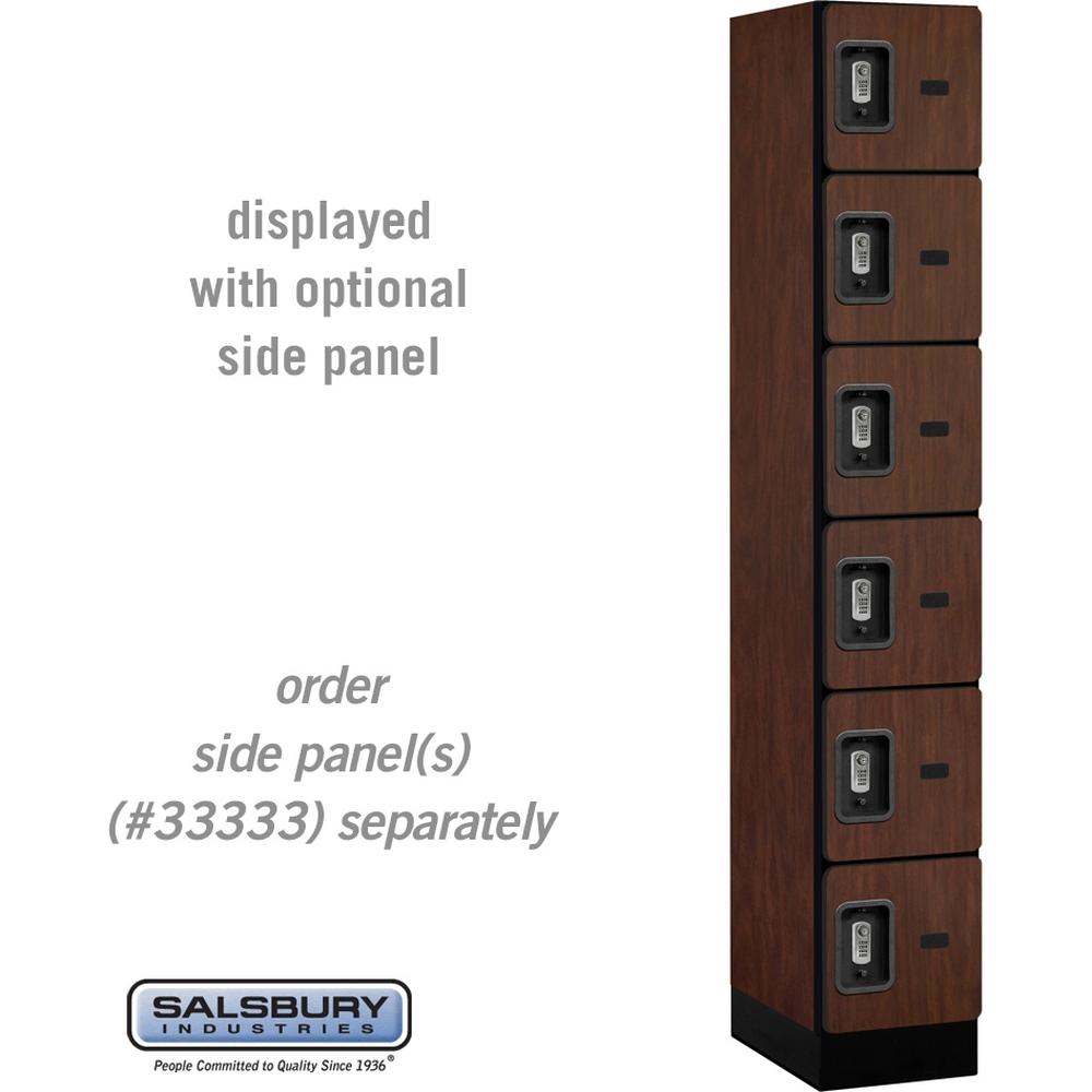 12" Wide Six Tier Box Style Designer Wood Locker - 1 Wide - 6 Feet High - 18" Deep by Salsbury
