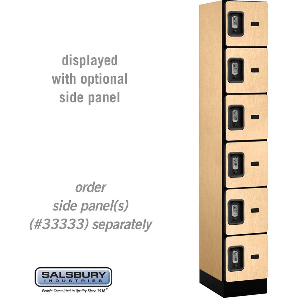 12" Wide Six Tier Box Style Designer Wood Locker - 1 Wide - 6 Feet High - 18" Deep by Salsbury