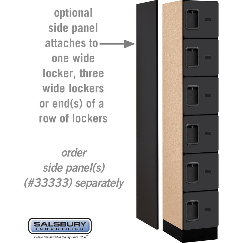 12" Wide Six Tier Box Style Designer Wood Locker - 1 Wide - 6 Feet High - 18" Deep by Salsbury