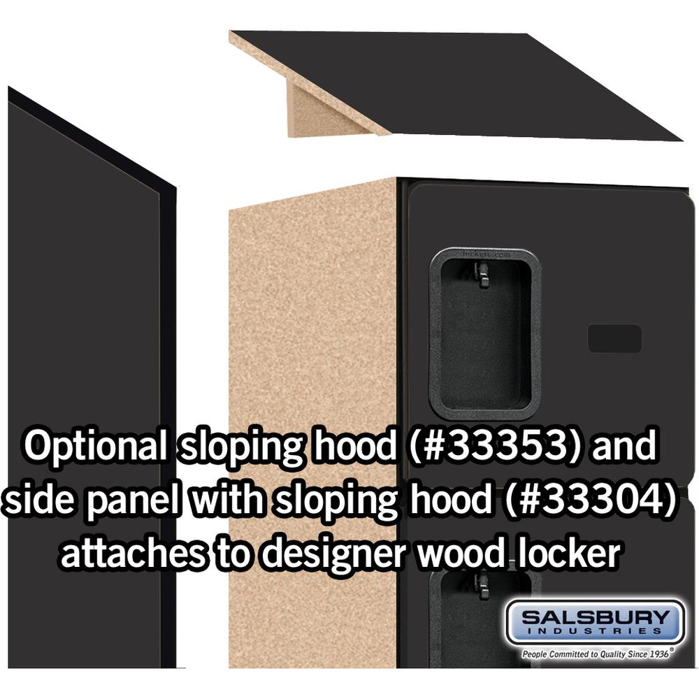 12" Wide Six Tier Box Style Designer Wood Locker - 1 Wide - 6 Feet High - 18" Deep by Salsbury