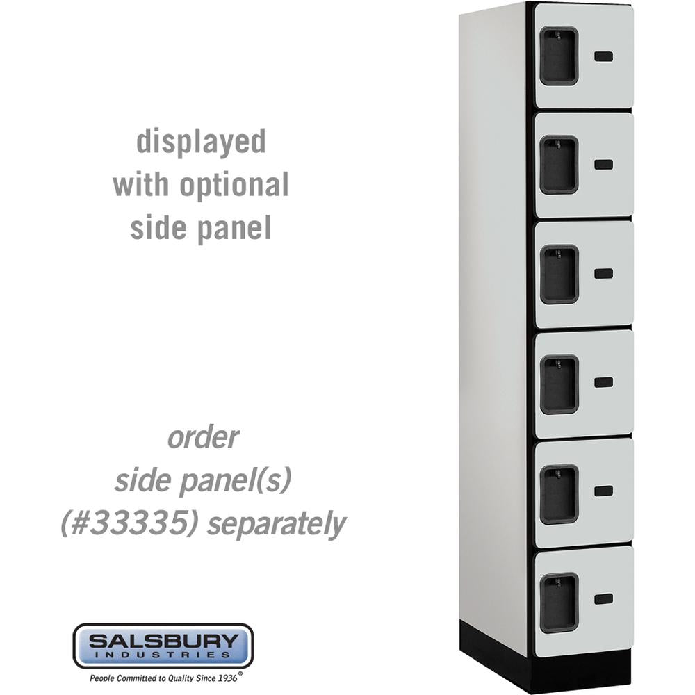 12" Wide Six Tier Box Style Designer Wood Locker - 1 Wide - 6 Feet High - 21" Deep by Salsbury