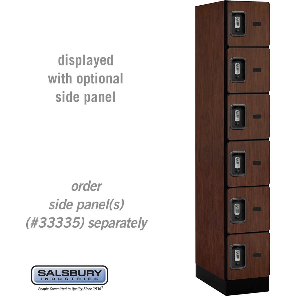 12" Wide Six Tier Box Style Designer Wood Locker - 1 Wide - 6 Feet High - 21" Deep by Salsbury
