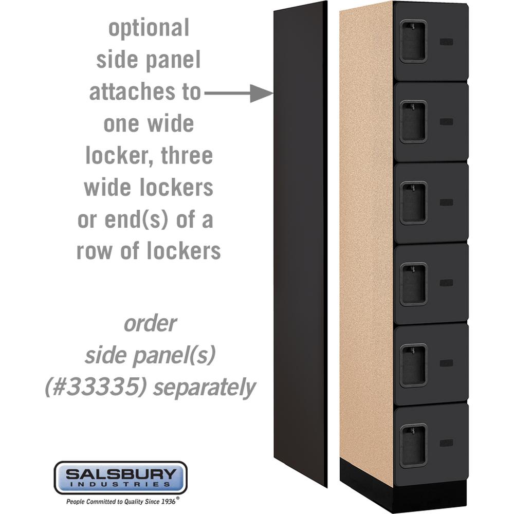 12" Wide Six Tier Box Style Designer Wood Locker - 1 Wide - 6 Feet High - 21" Deep by Salsbury