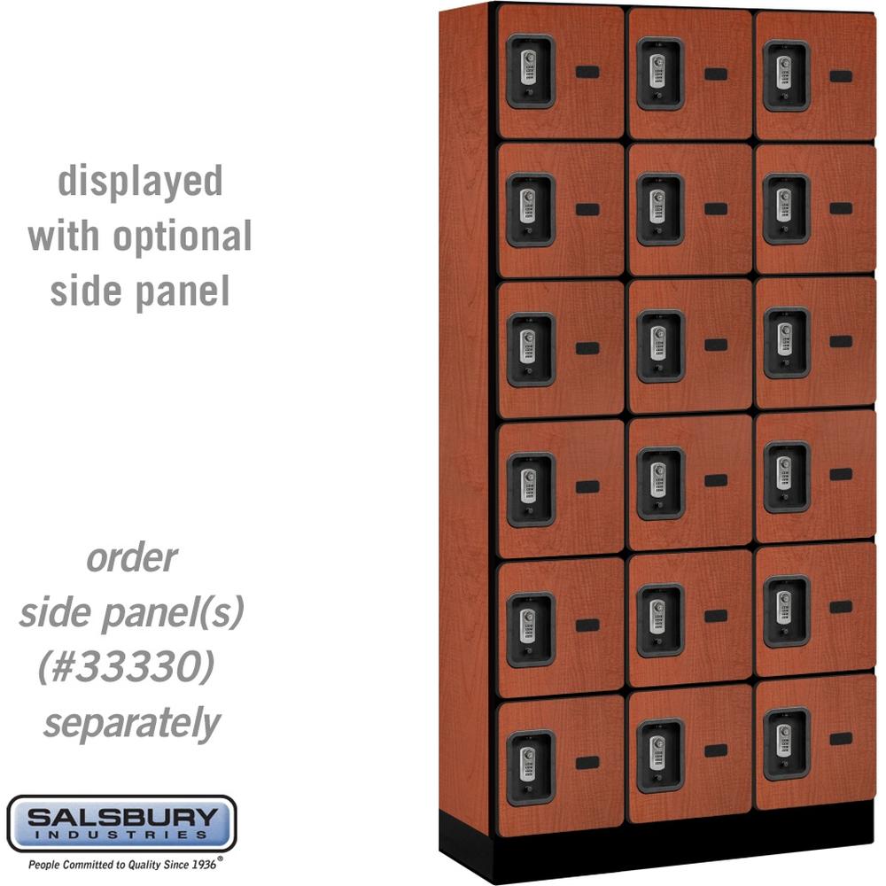 12" Wide Six Tier Box Style Designer Wood Locker - 3 Wide - 6 Feet High - 15" Deep by Salsbury