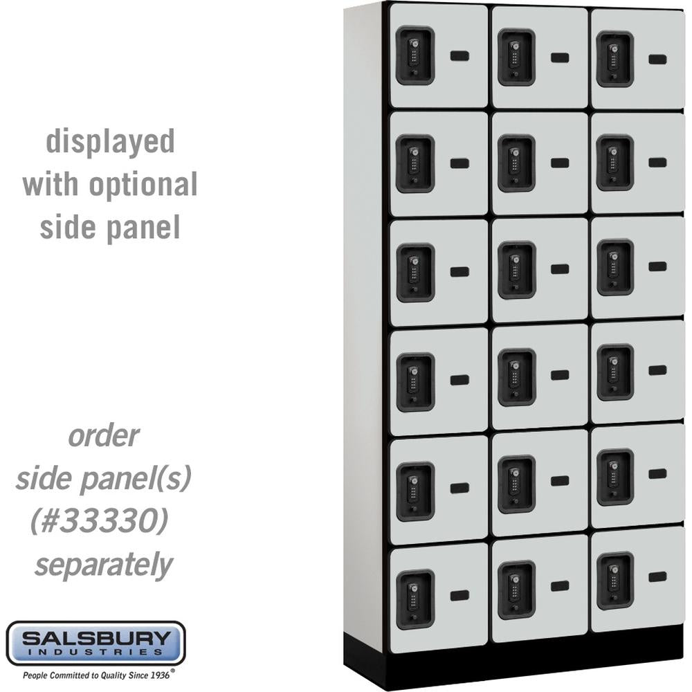 12" Wide Six Tier Box Style Designer Wood Locker - 3 Wide - 6 Feet High - 15" Deep by Salsbury