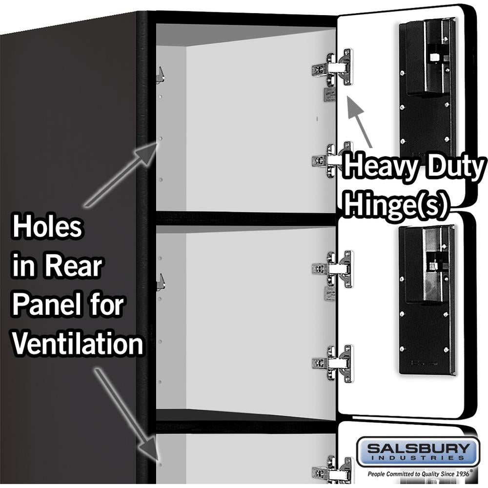 12" Wide Six Tier Box Style Designer Wood Locker - 3 Wide - 6 Feet High - 15" Deep by Salsbury