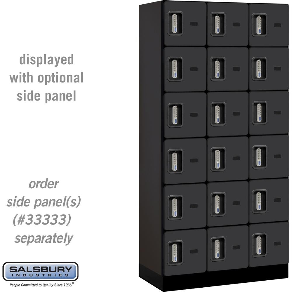 12" Wide Six Tier Box Style Designer Wood Locker - 3 Wide - 6 Feet High - 18" Deep by Salsbury