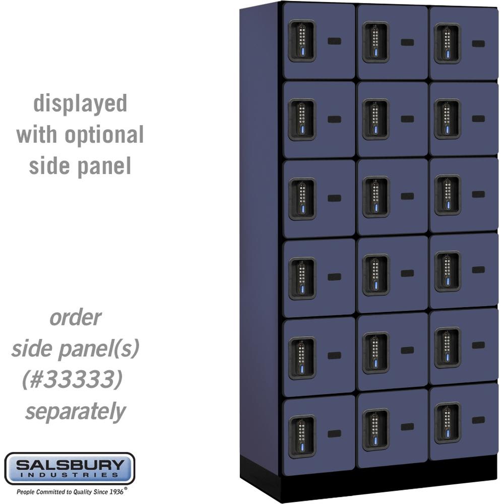 12" Wide Six Tier Box Style Designer Wood Locker - 3 Wide - 6 Feet High - 18" Deep by Salsbury